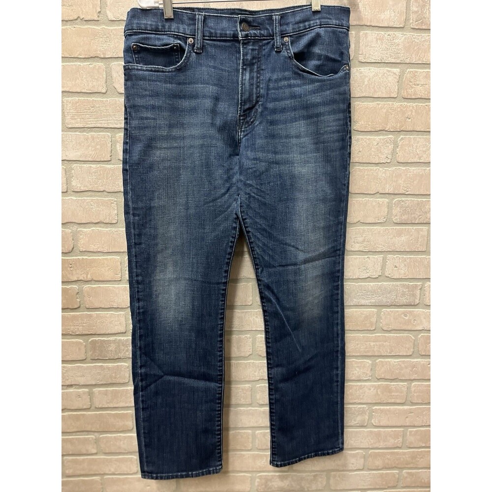 Lucky Brand Jeans Mens 34x30 Blue  Relaxed Straight Medium Wash Denim *